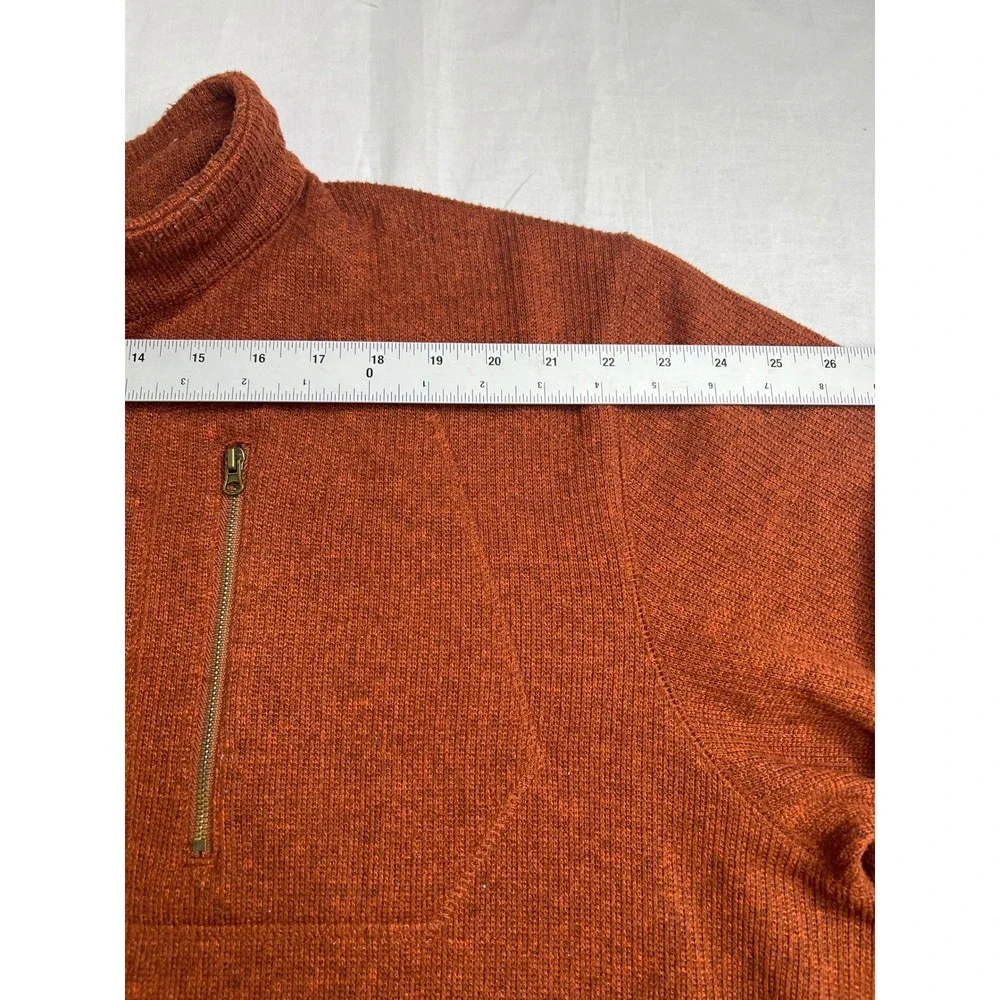 Outdoor Life Mens XXL‎ Pullover 1/4 Zip Sweater Fleece Knit Burnt Orange